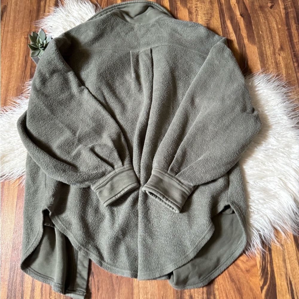 Free People Ruby Oversized Jacket Olive Green - Picture 5 of 5
